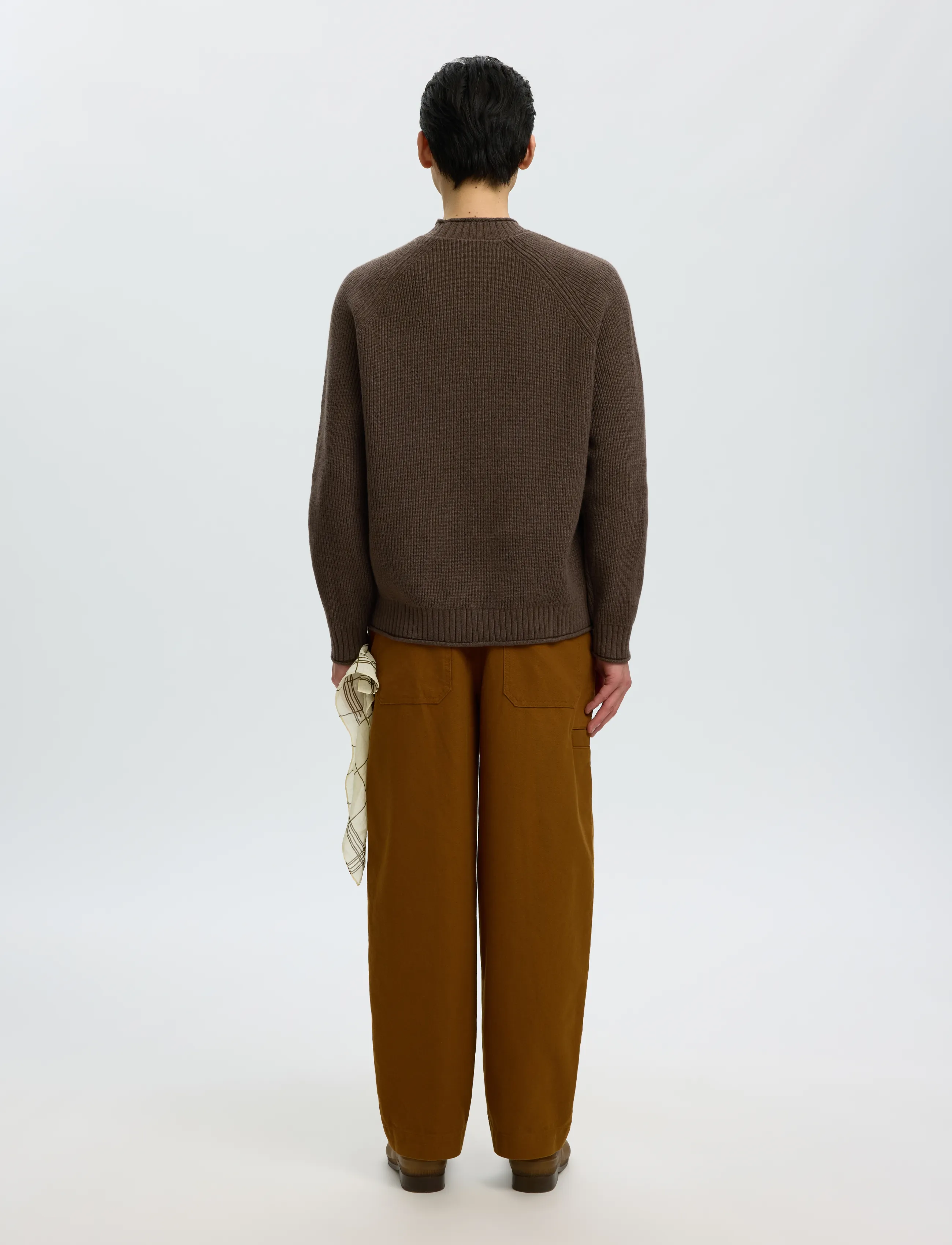 Selected - SLMDOMESTIC LS KNIT CREW NECK - rundhalsad - turkish coffee - 2