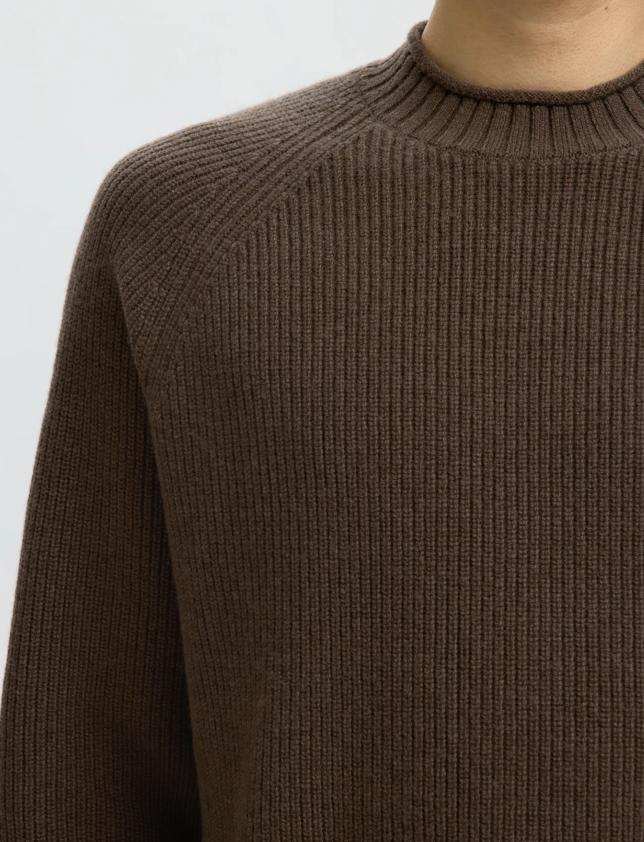 Selected - SLMDOMESTIC LS KNIT CREW NECK - rundhalsad - turkish coffee - 4