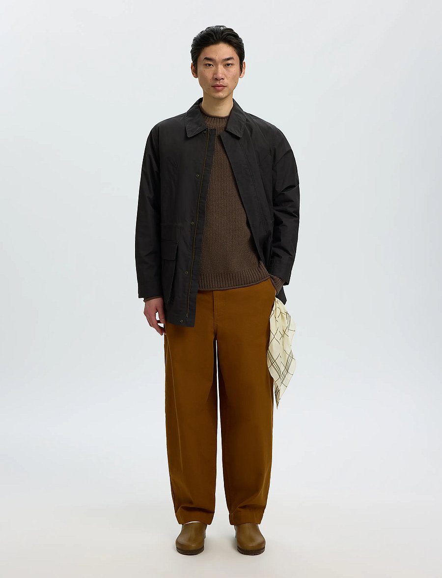 Selected - SLMDOMESTIC LS KNIT CREW NECK - rundhalsad - turkish coffee - 5