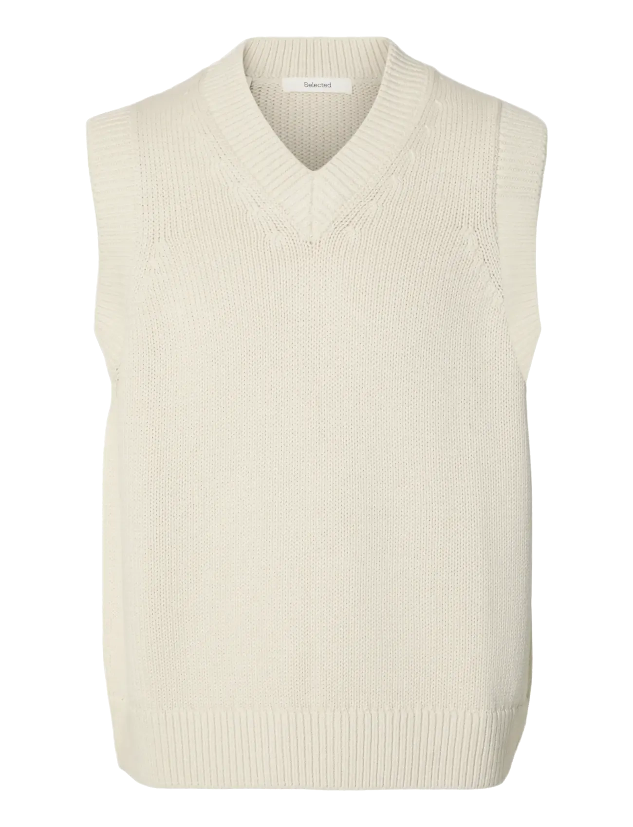 Selected - SLMBRAUN HEAVY KNIT VEST - strickwesten - silver birch - 1