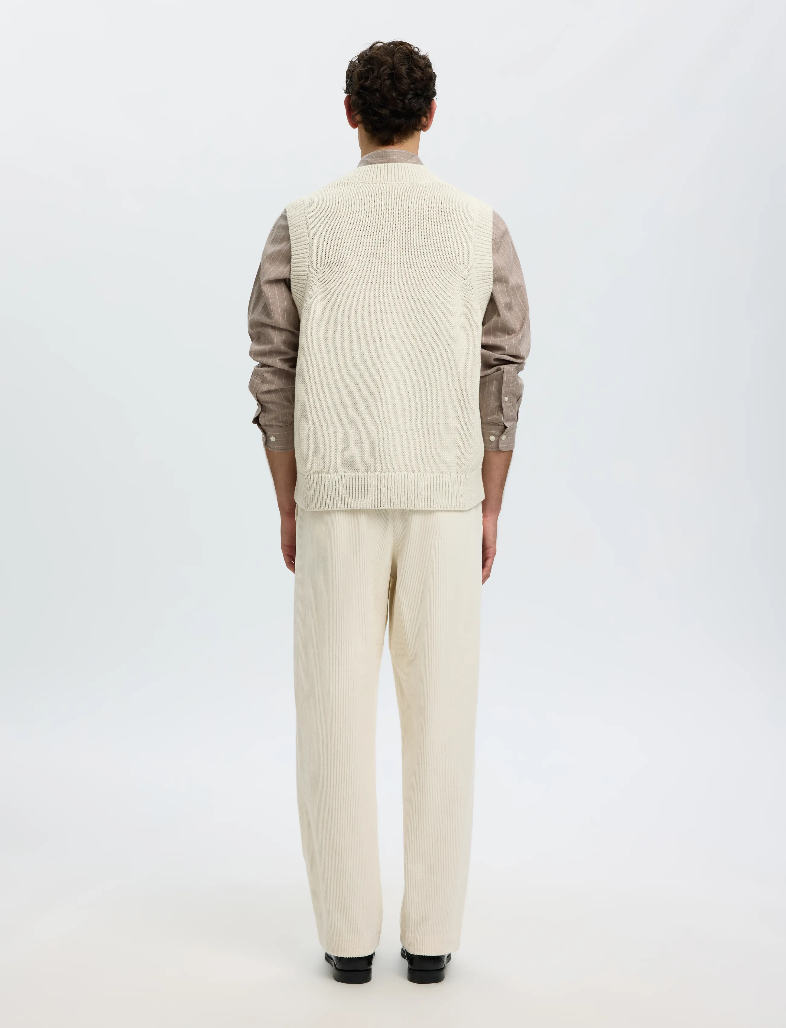 Selected - SLMBRAUN HEAVY KNIT VEST - strickwesten - silver birch - 2