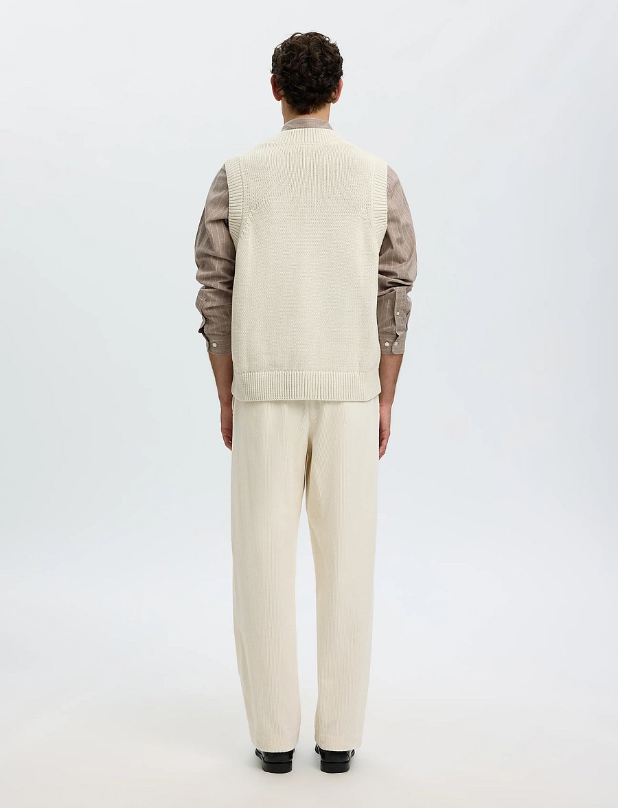 Selected - SLMBRAUN HEAVY KNIT VEST - strickwesten - silver birch - 2