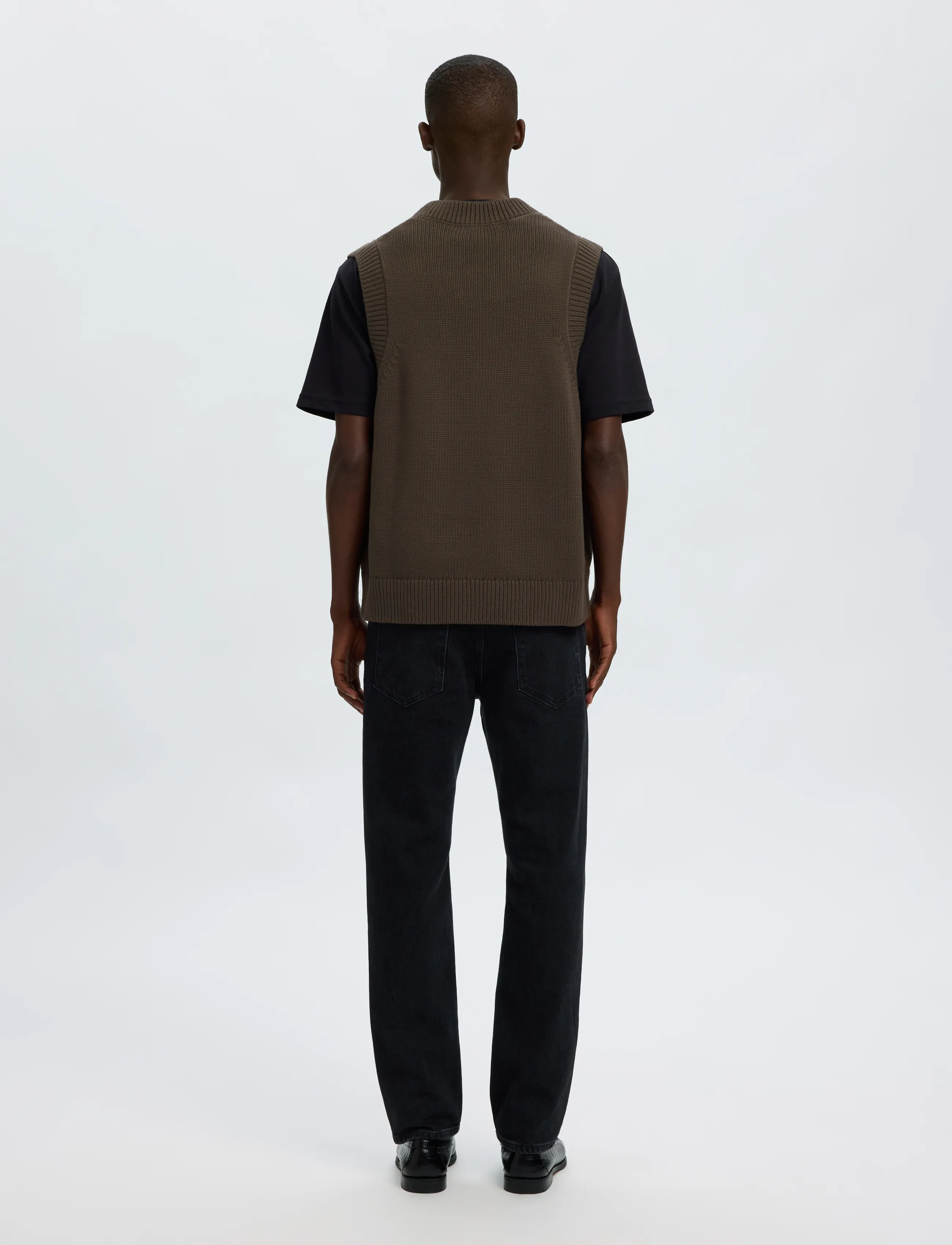 Selected - SLMBRAUN HEAVY KNIT VEST - strickwesten - turkish coffee - 2
