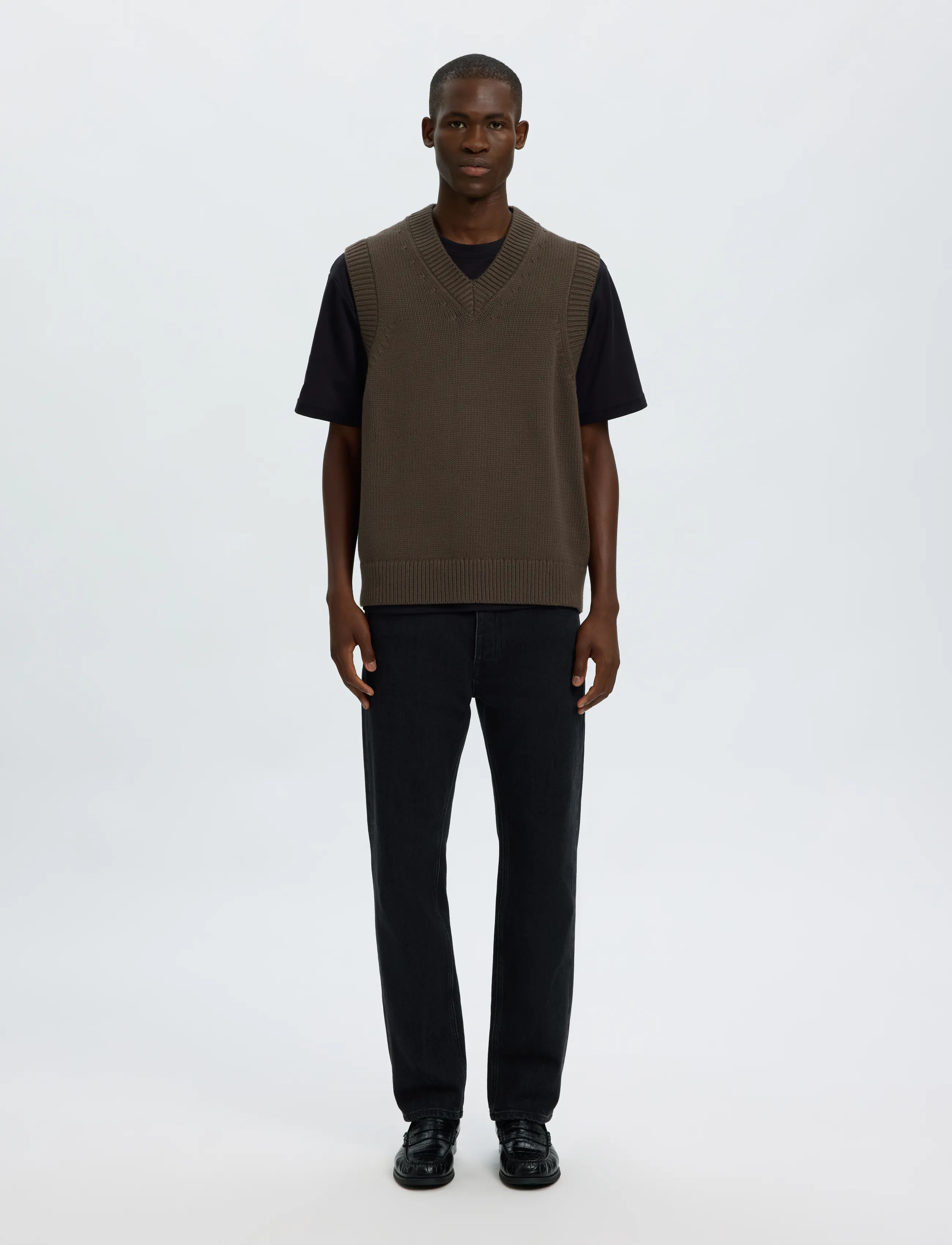 Selected - SLMBRAUN HEAVY KNIT VEST - strickwesten - turkish coffee - 3