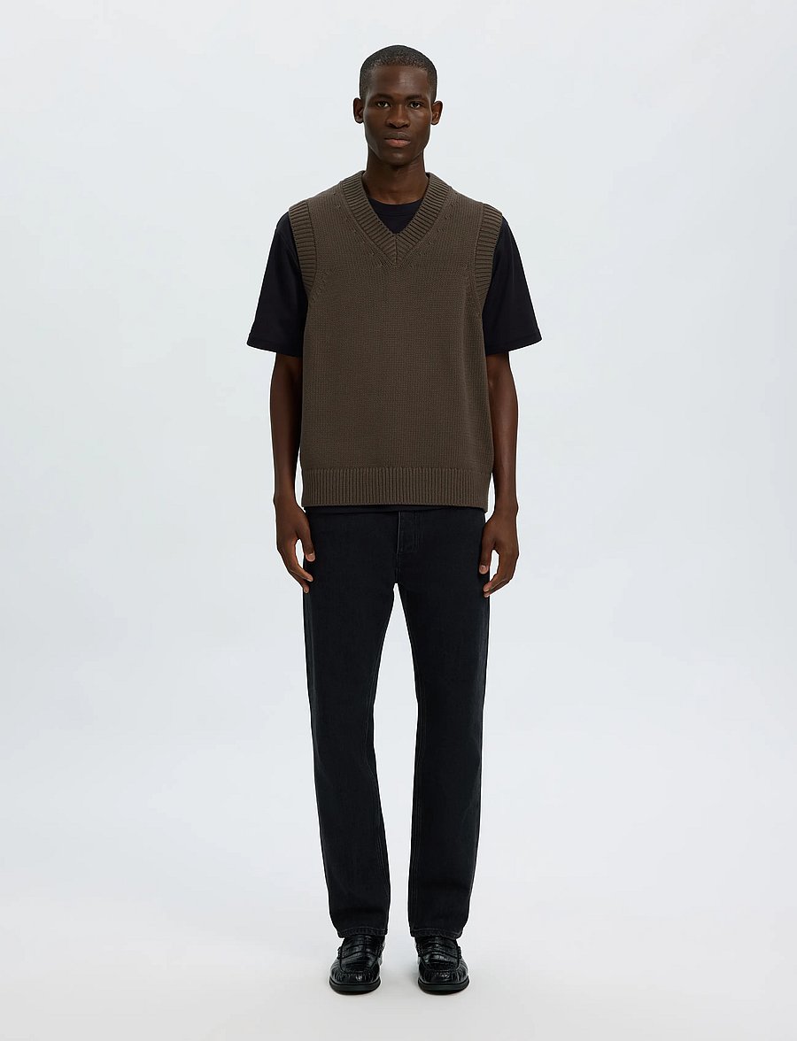 Selected - SLMBRAUN HEAVY KNIT VEST - strickwesten - turkish coffee - 3