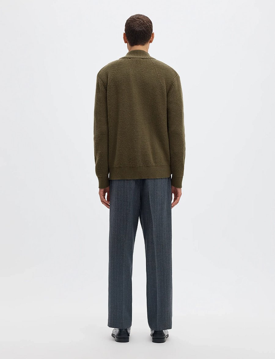 Selected - SLMCODY LS KNIT ZIP CARDIGAN - strickjacken - kalamata - 2