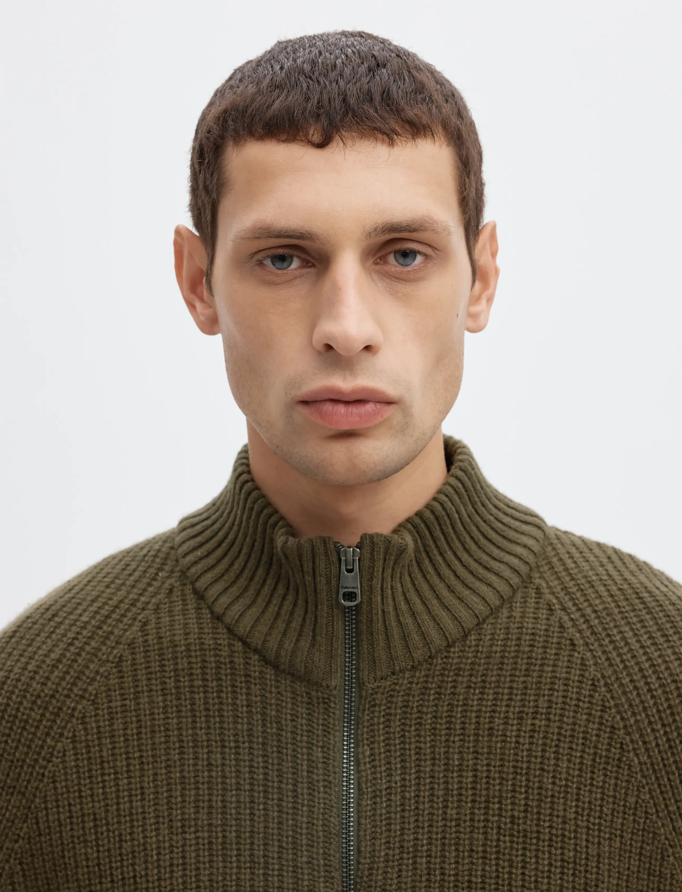 Selected - SLMCODY LS KNIT ZIP CARDIGAN - kalamata - 4