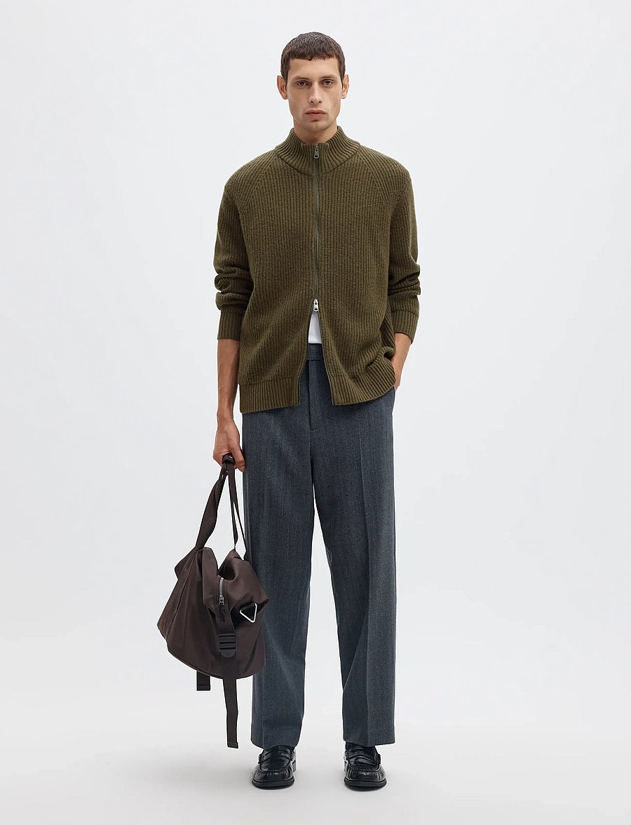Selected - SLMCODY LS KNIT ZIP CARDIGAN - strickjacken - kalamata - 5