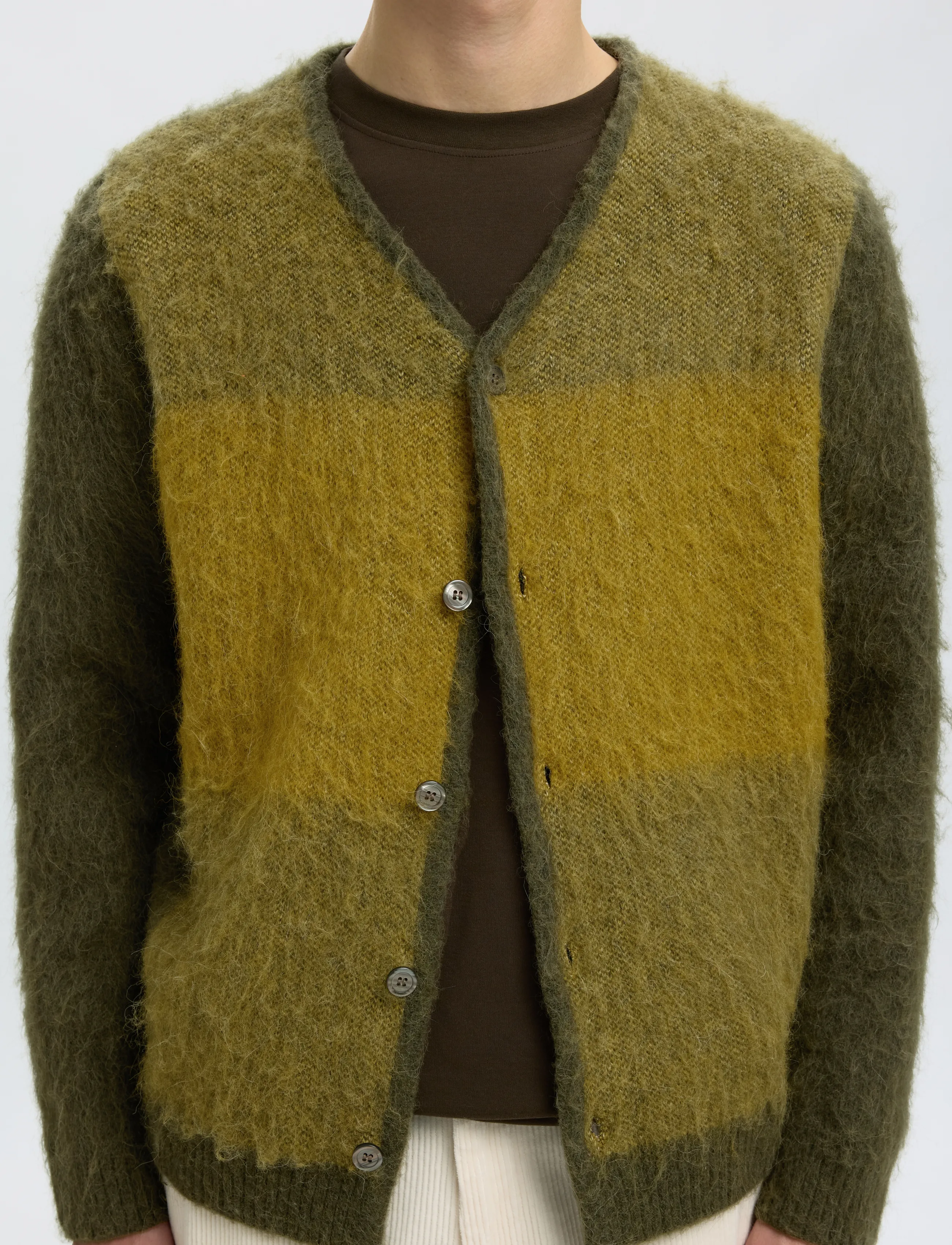 Selected - SLMRAI LS KNIT BLOCK CARDIGAN - forest night - 4