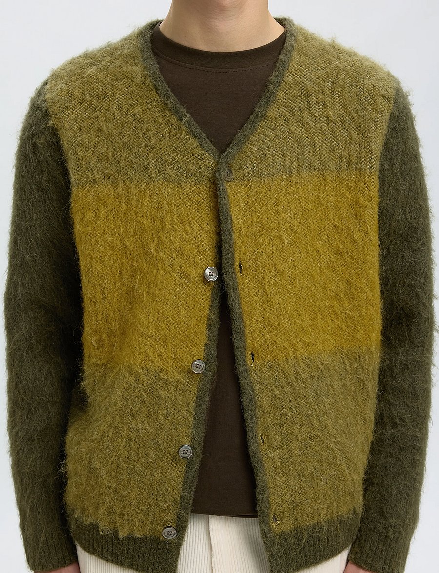 Selected - SLMRAI LS KNIT BLOCK CARDIGAN - forest night - 4