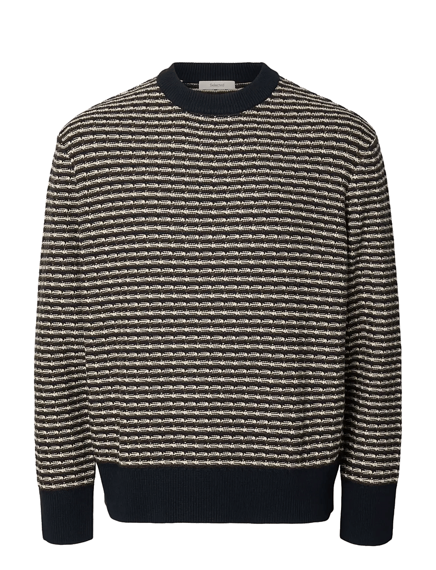 Selected - SLMDARRELL LS STRUCTURE CREW NECK - sky captain - 1