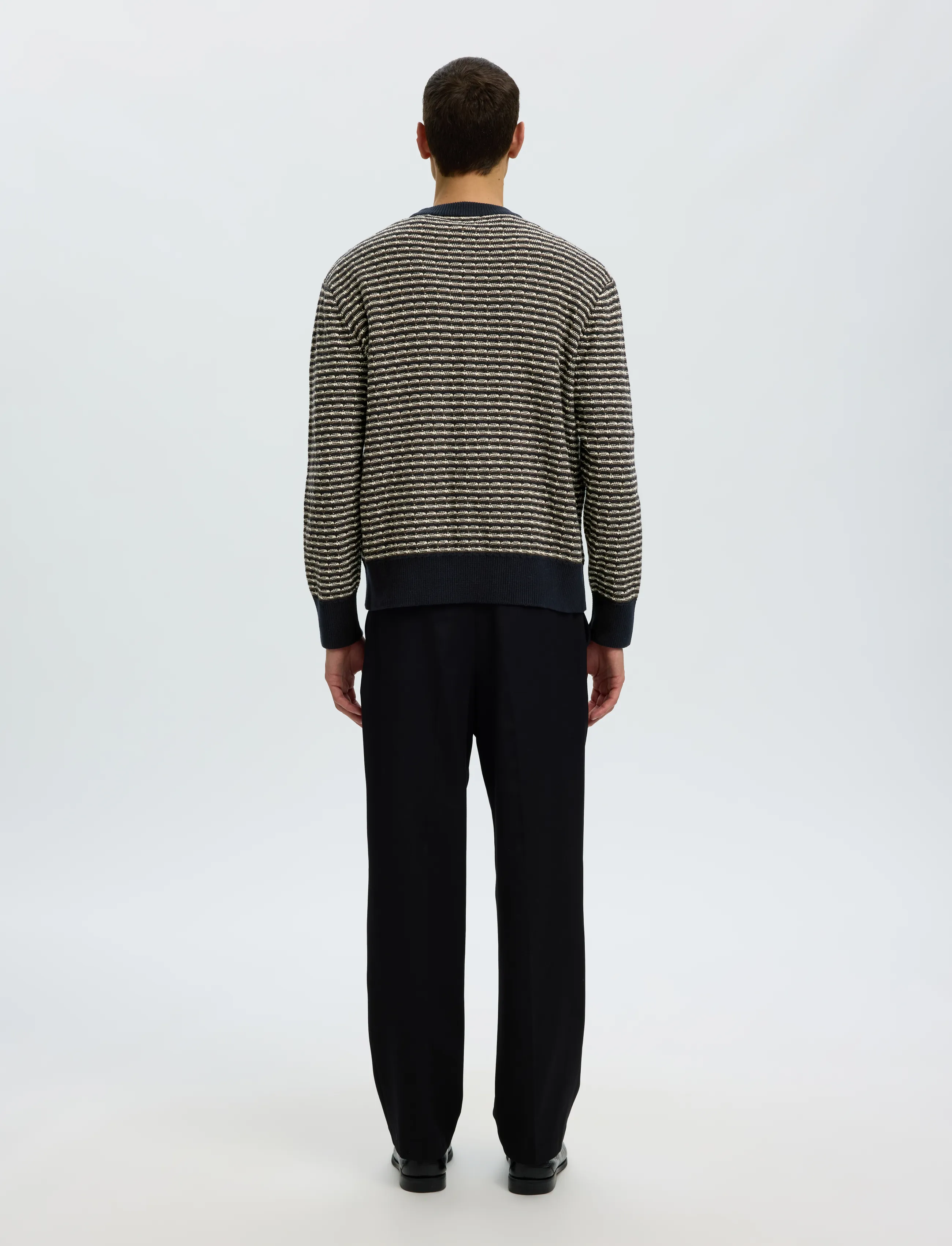 Selected - SLMDARRELL LS STRUCTURE CREW NECK - sky captain - 2