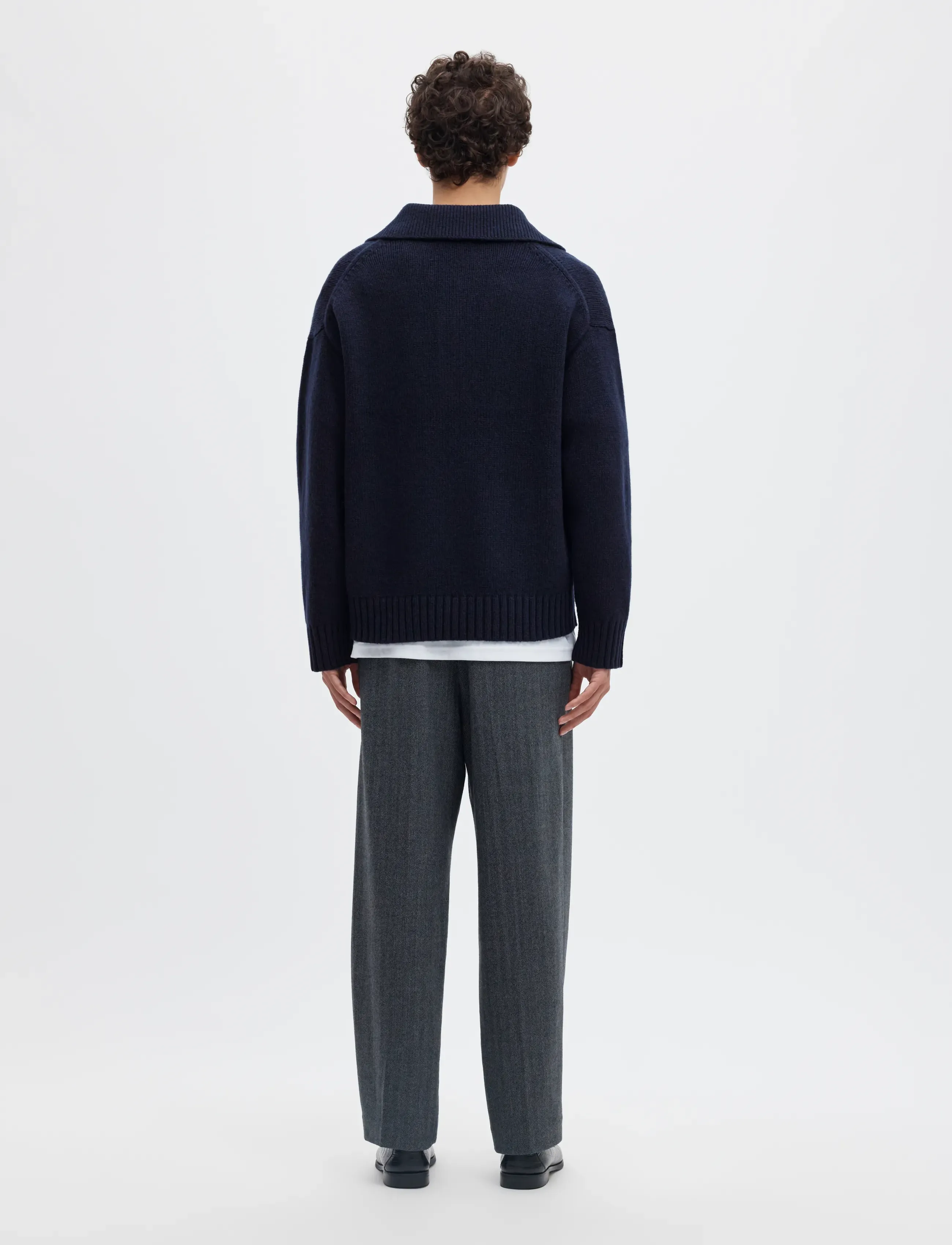 Selected - SLMCODY LS KNIT RLX POLO COLLAR NOOS - långärmade stickade pikétröjor - sky captain - 2