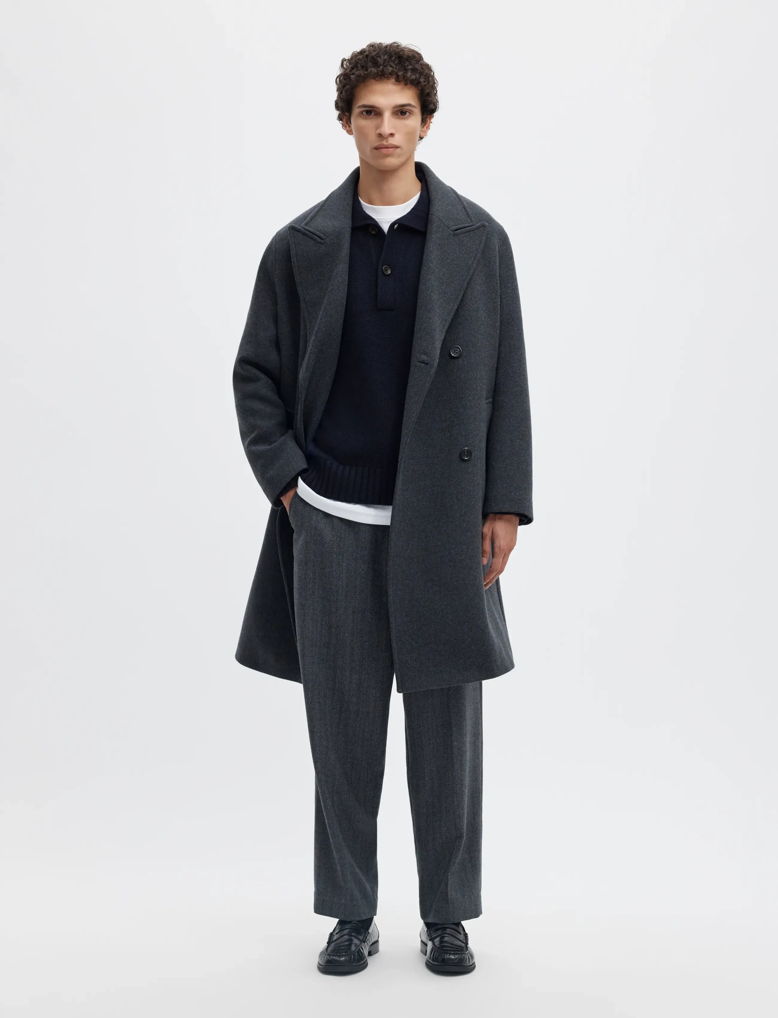 Selected - SLMCODY LS KNIT RLX POLO COLLAR NOOS - långärmade stickade pikétröjor - sky captain - 5