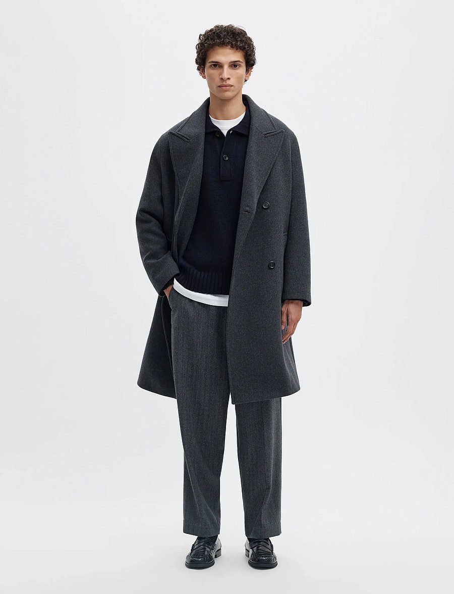 Selected - SLMCODY LS KNIT RLX POLO COLLAR NOOS - långärmade stickade pikétröjor - sky captain - 5