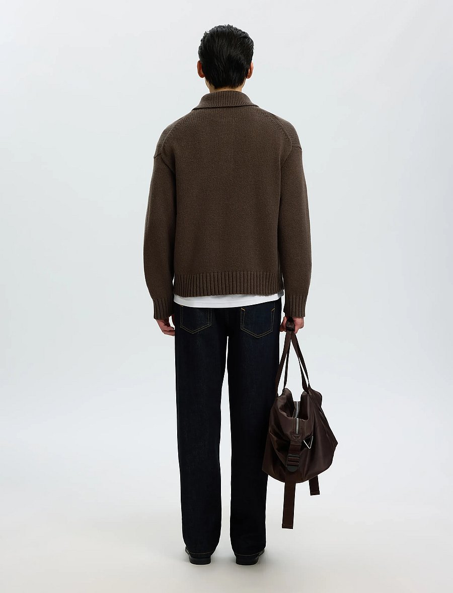Selected - SLMCODY LS KNIT RLX POLO COLLAR NOOS - long-sleeved knitted polos - turkish coffee - 2
