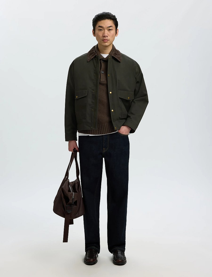Selected - SLMCODY LS KNIT RLX POLO COLLAR NOOS - long-sleeved knitted polos - turkish coffee - 5