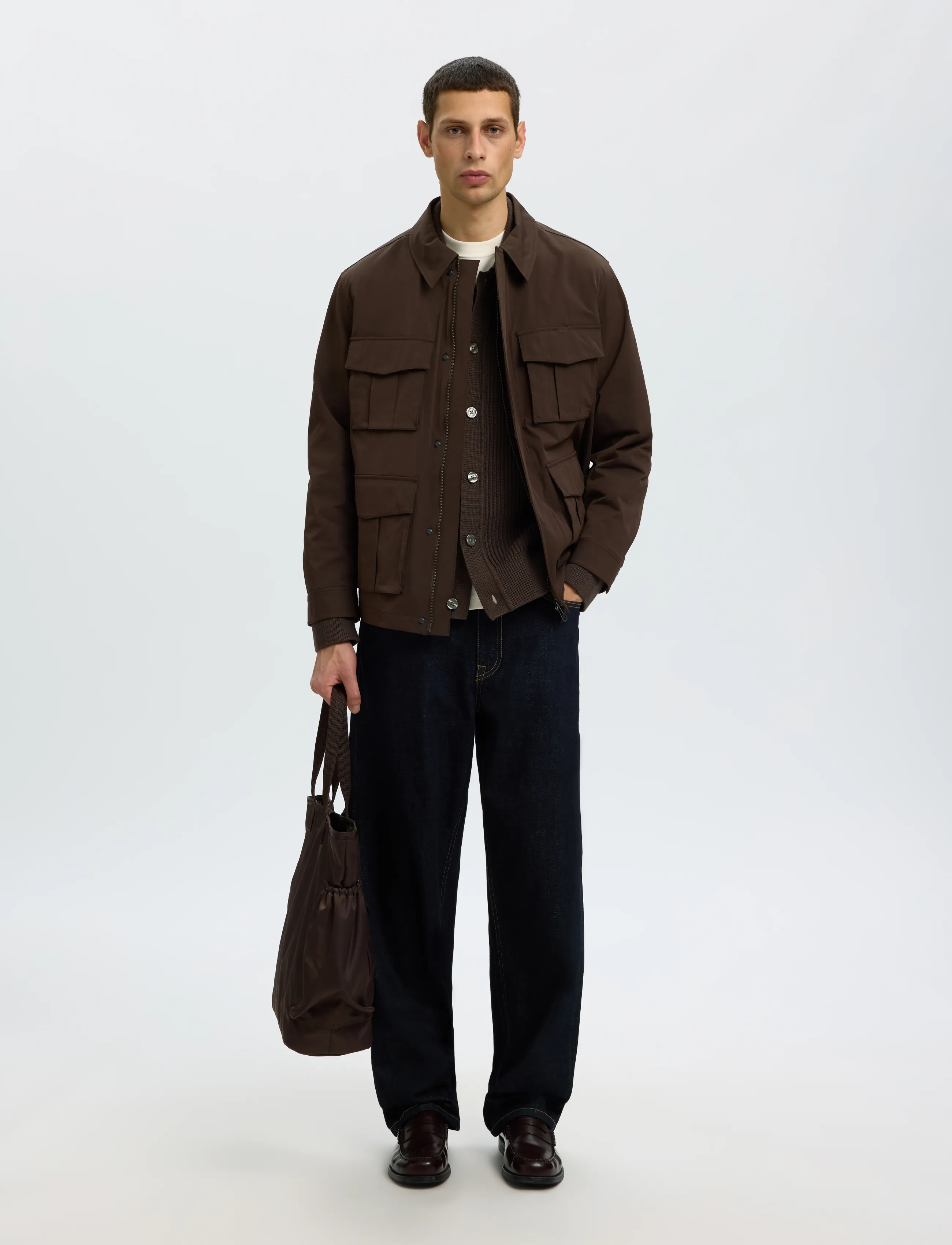 Selected - SLMDRY LS RIB POLO CARDIGAN - delicioso - 5