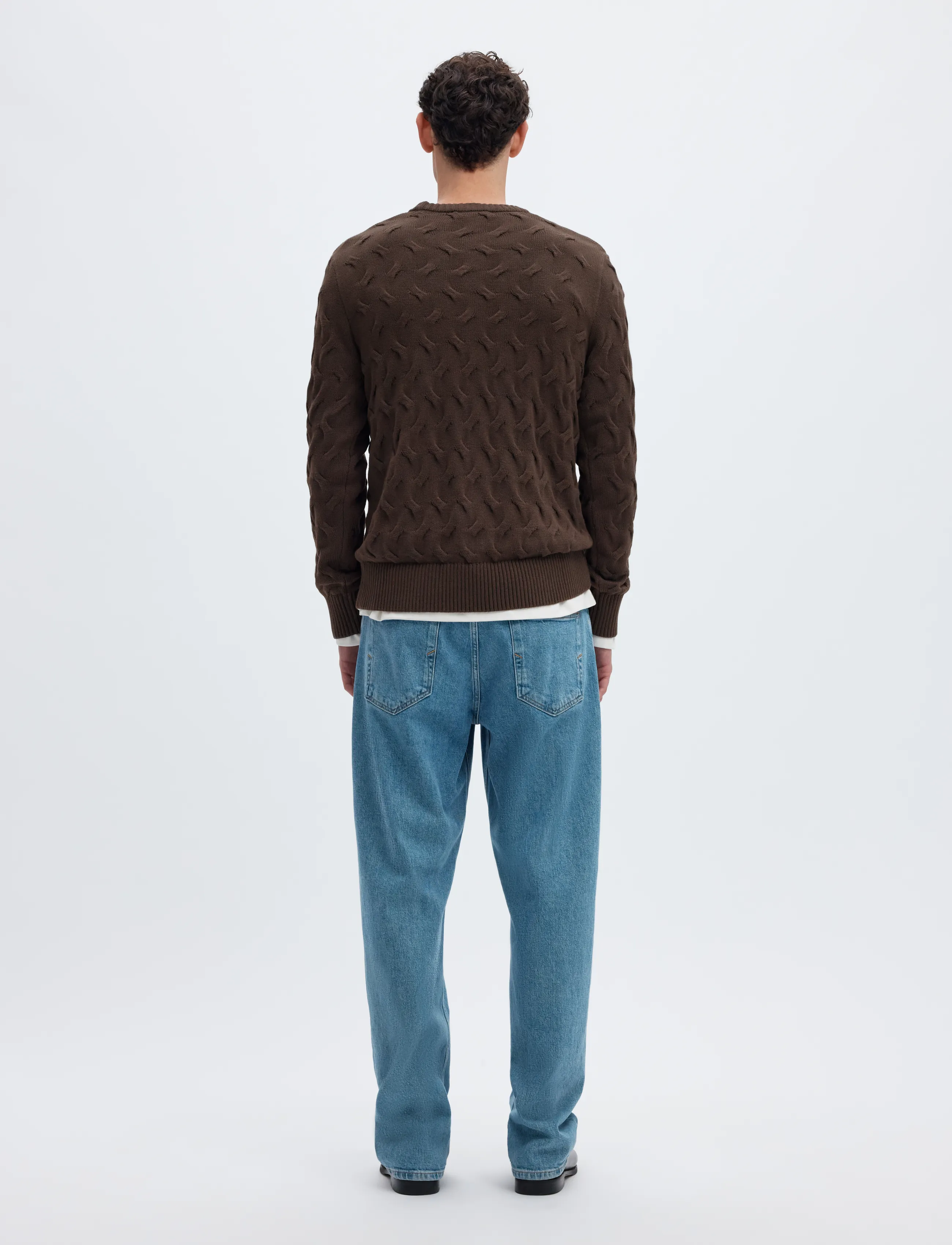 Selected - SLMCARLOS LS CABLE CREW NECK NOOS - delicioso - 2