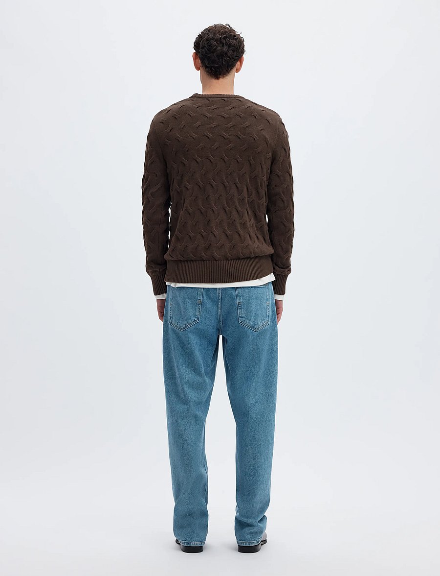 Selected - SLMCARLOS LS CABLE CREW NECK NOOS - delicioso - 2