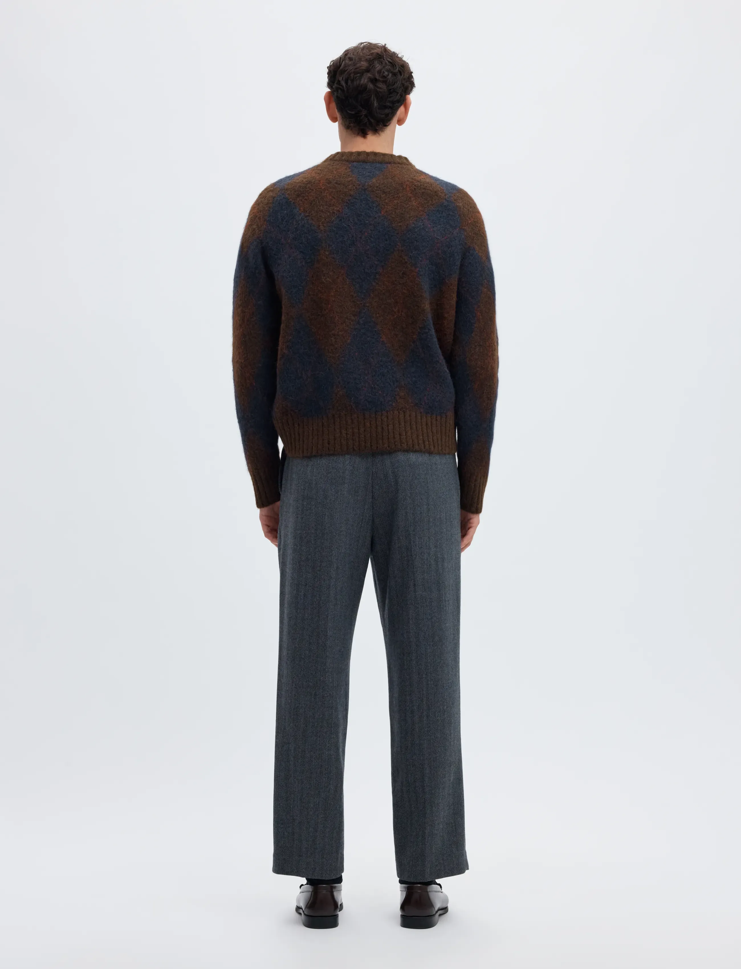 Selected - SLMRAI LS KNIT ARGYLE CREW NECK - osta olukorra järgi - delicioso - 2