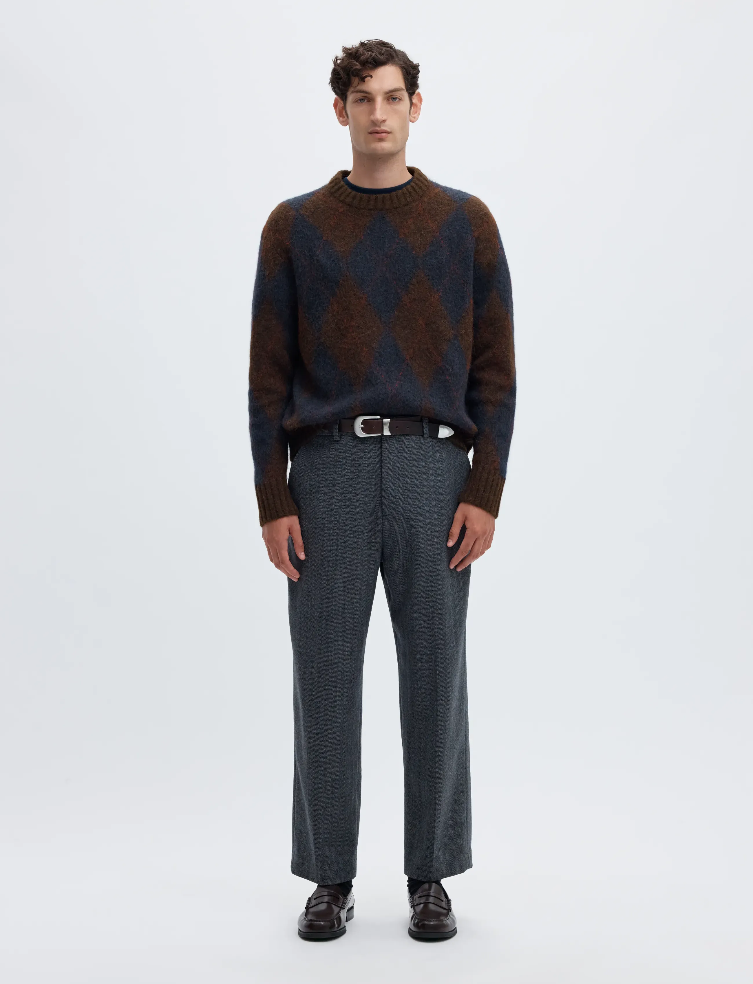 Selected - SLMRAI LS KNIT ARGYLE CREW NECK - osta olukorra järgi - delicioso - 3