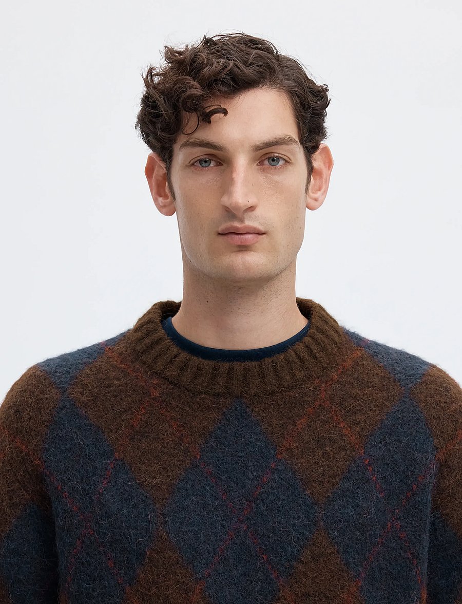 Selected - SLMRAI LS KNIT ARGYLE CREW NECK - osta olukorra järgi - delicioso - 4