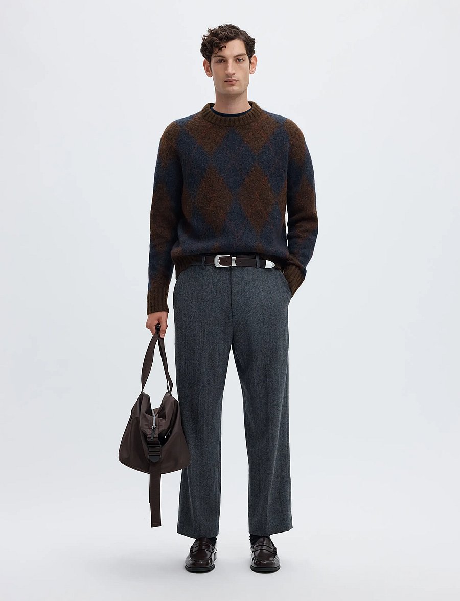 Selected - SLMRAI LS KNIT ARGYLE CREW NECK - osta olukorra järgi - delicioso - 5