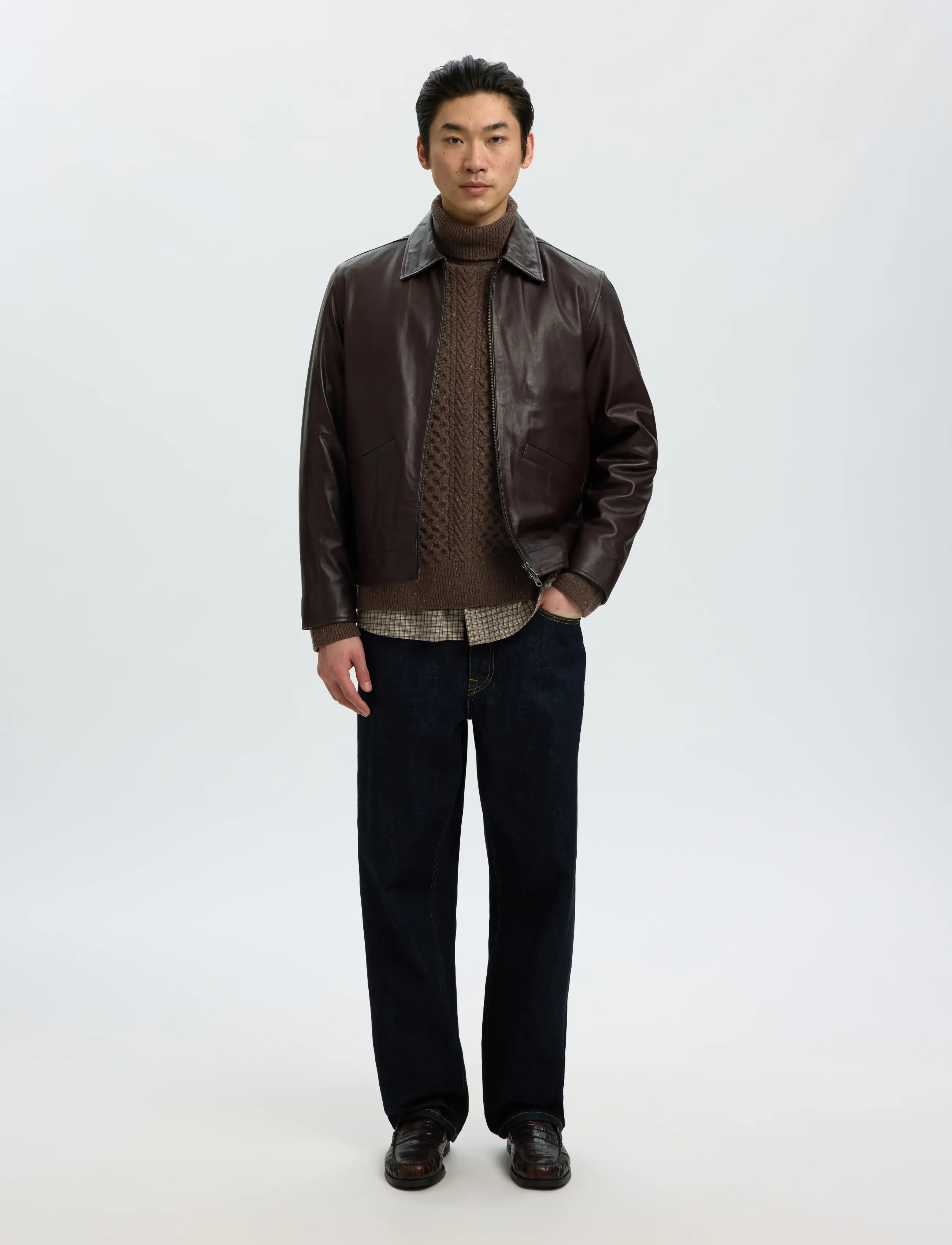 Selected - SLMLAND LS KNIT CABLE ROLL NECK - rollkragenpullover - delicioso - 5