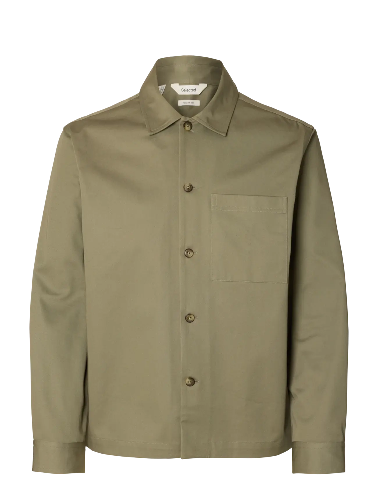 Selected SLHTATE HEAVY TWILL OVERSHIRT LS - Selected - VETIVER / khaki/green