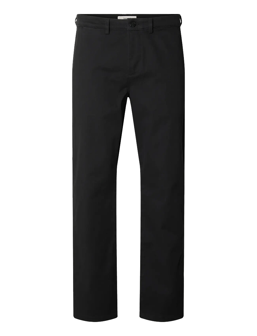 Selected - SLM196-STRAIGHT MILES TWILL PANT NOOS - casual bukser - black - 1