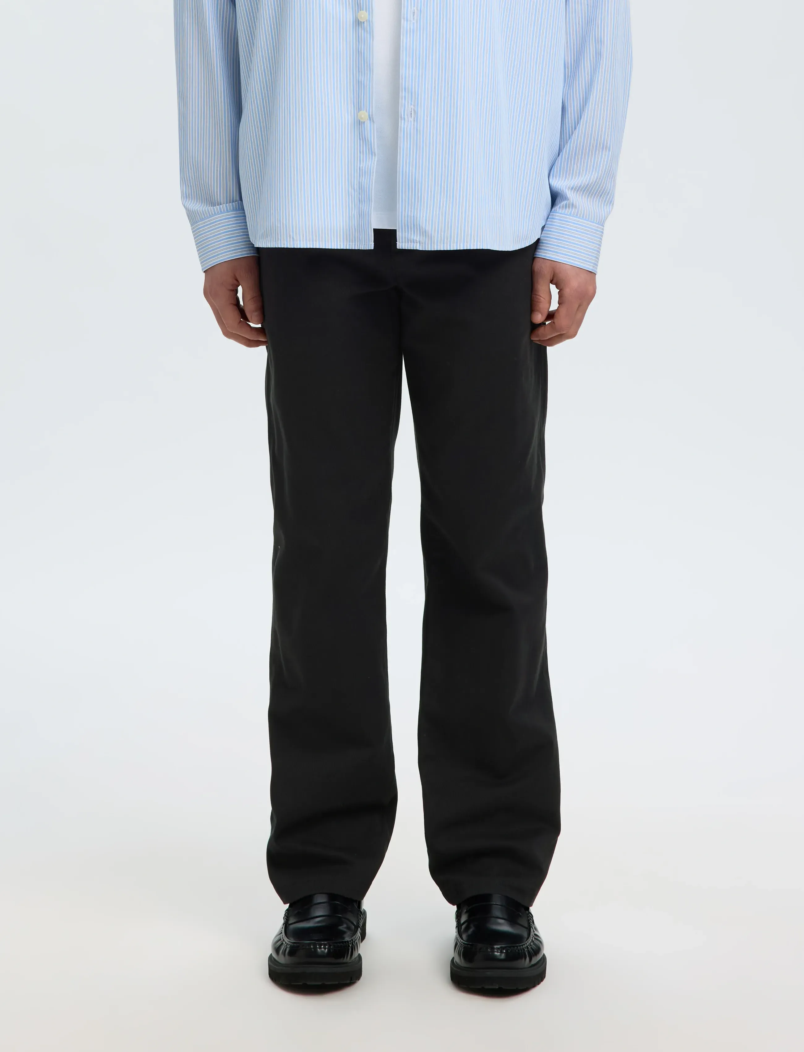 Selected SLM196-STRAIGHT MILES TWILL PANT NOOS - Chinos - BLACK / black