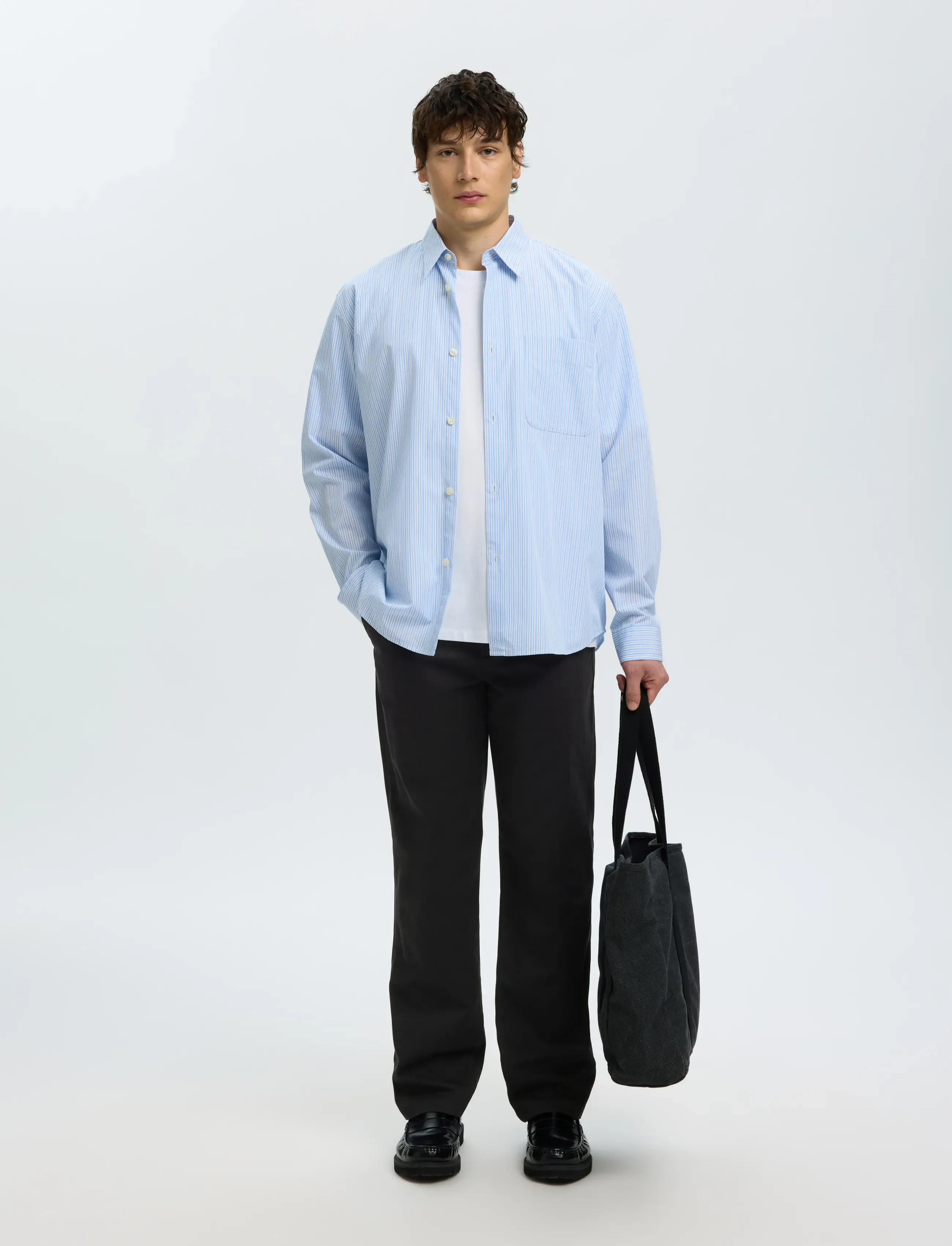 Selected - SLM196-STRAIGHT MILES TWILL PANT NOOS - black - 5