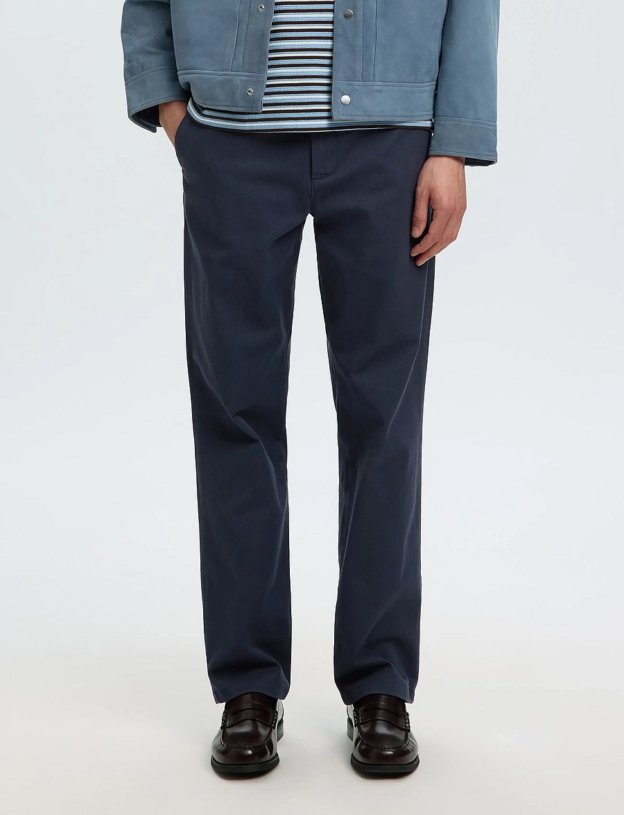 Selected - SLM196-STRAIGHT MILES TWILL PANT NOOS - dark sapphire - 0