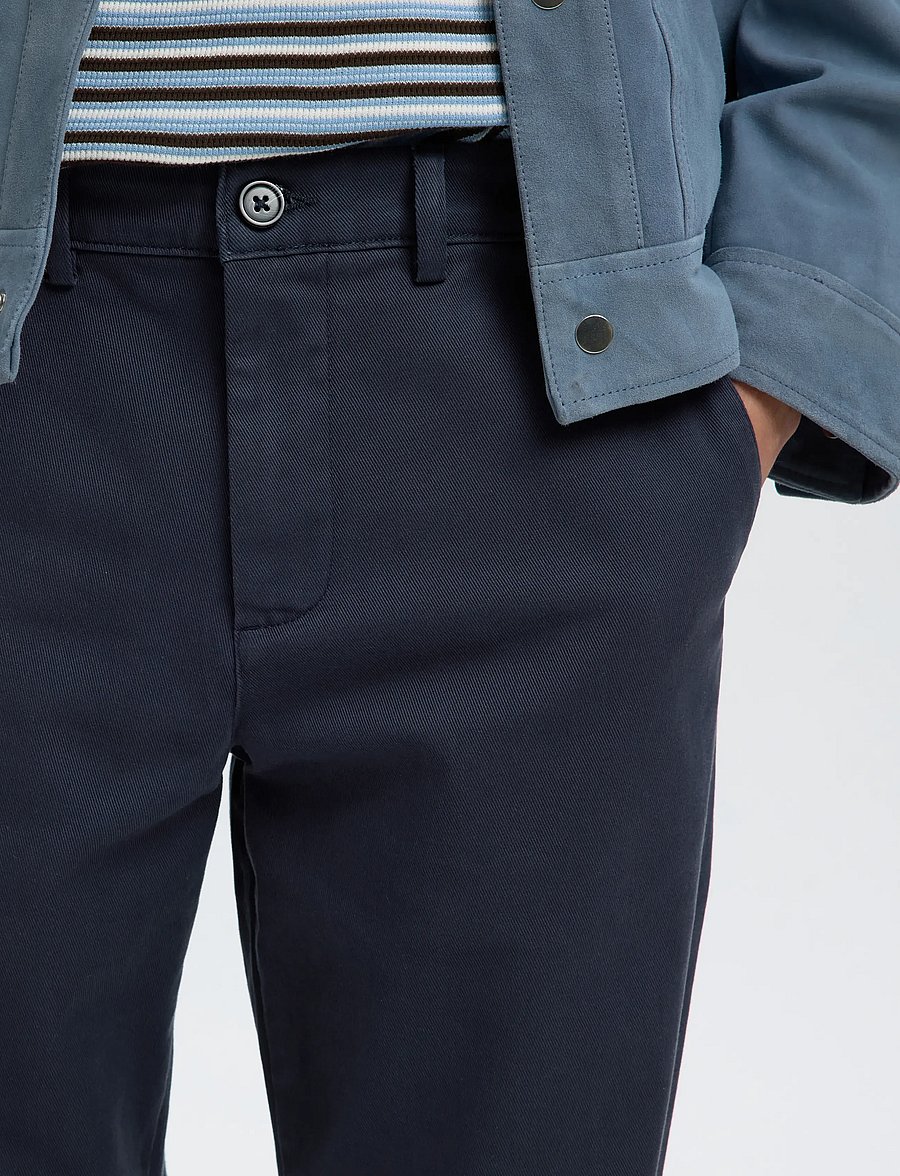 Selected - SLM196-STRAIGHT MILES TWILL PANT NOOS - dark sapphire - 4