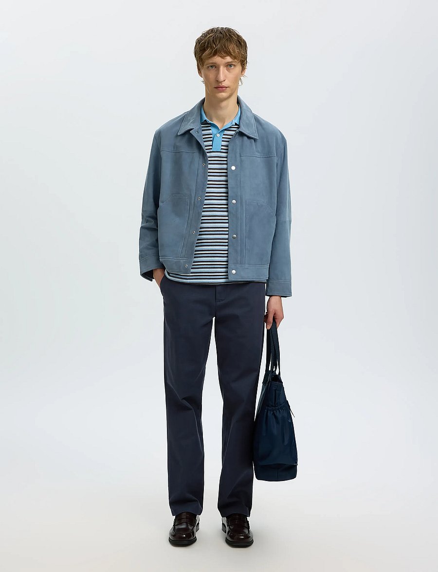 Selected - SLM196-STRAIGHT MILES TWILL PANT NOOS - dark sapphire - 5