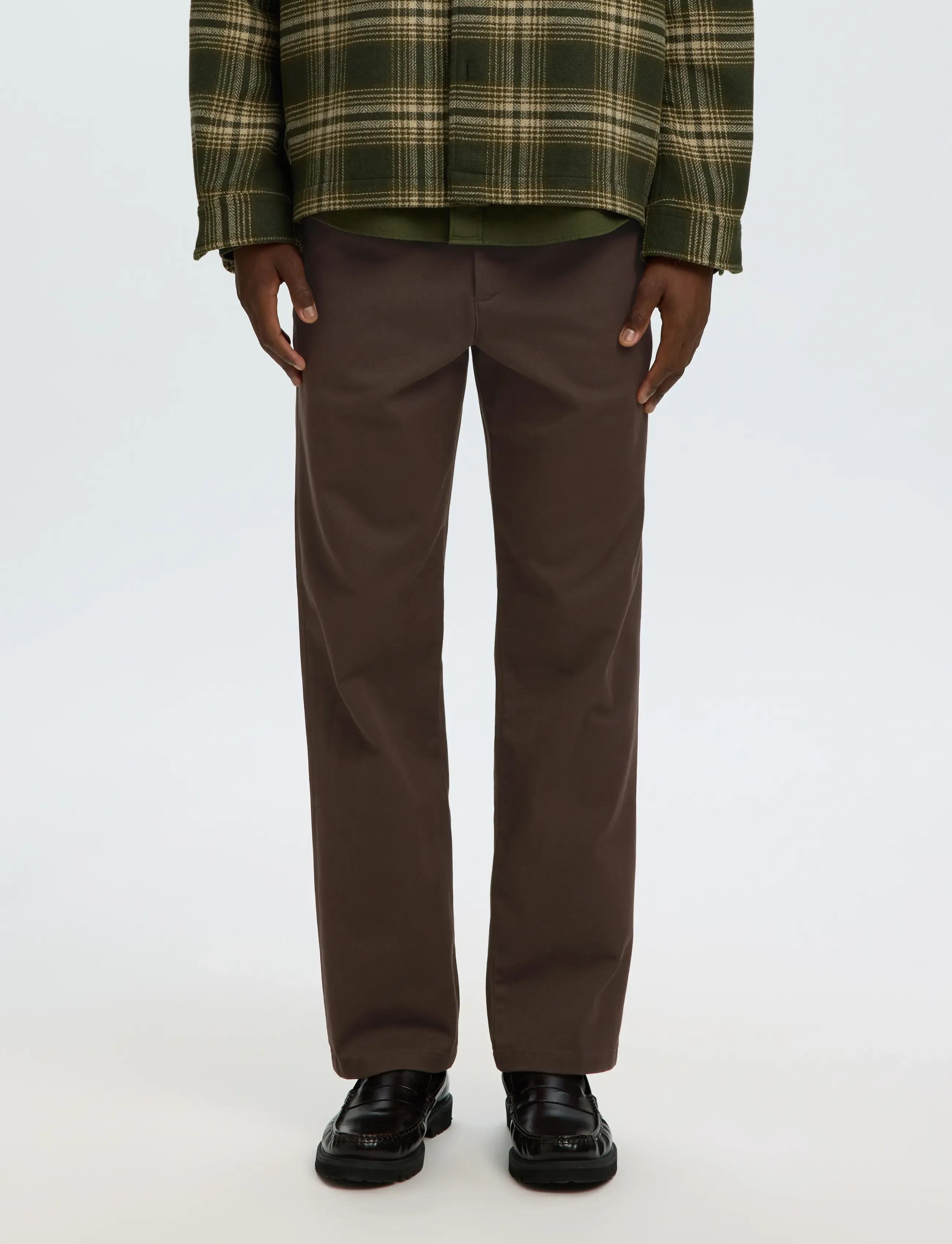 Selected SLM196-STRAIGHT MILES TWILL PANT NOOS - Chinos - DELICIOSO / brown