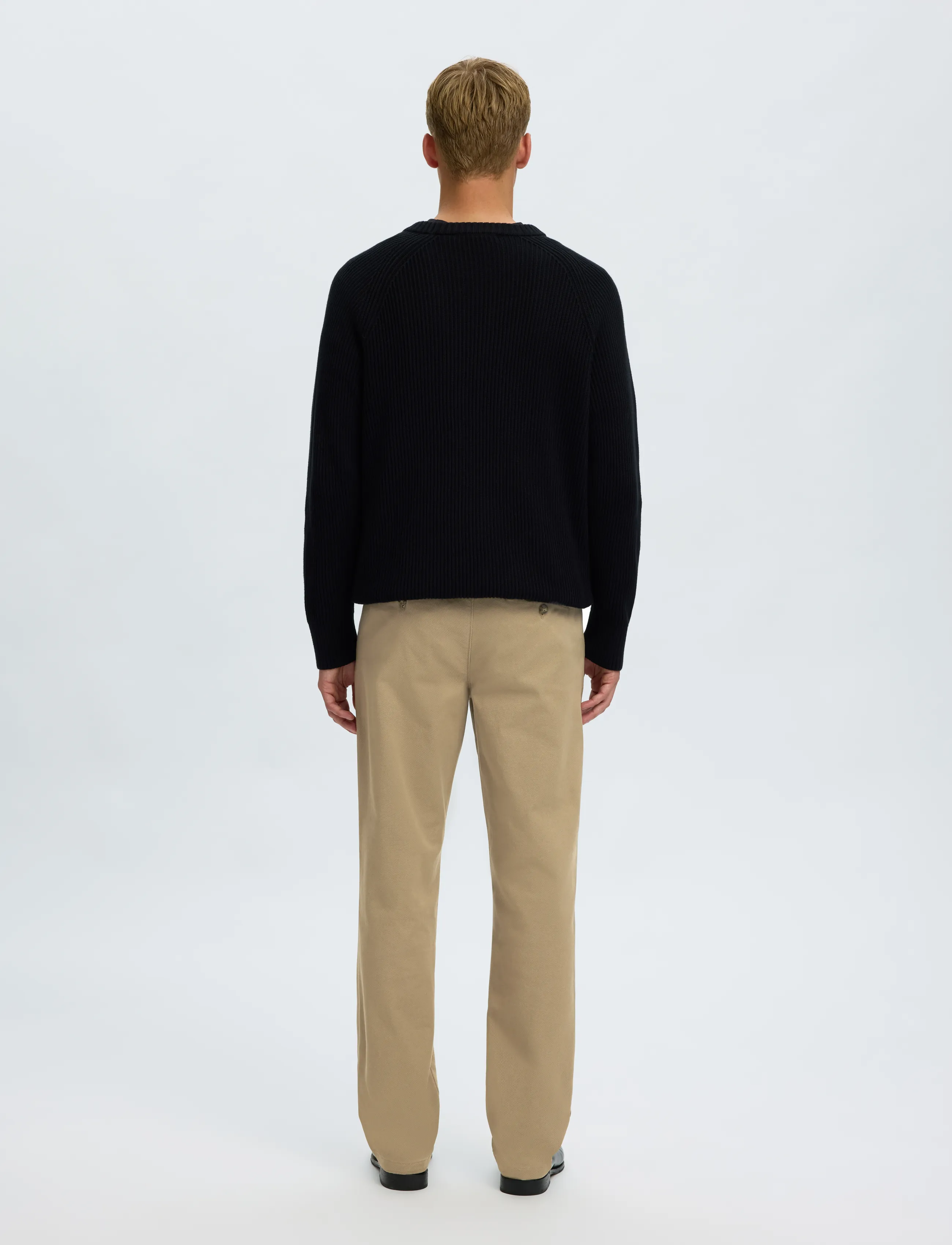Selected - SLM196-STRAIGHT MILES TWILL PANT NOOS - vabaajapüksid - greige - 2