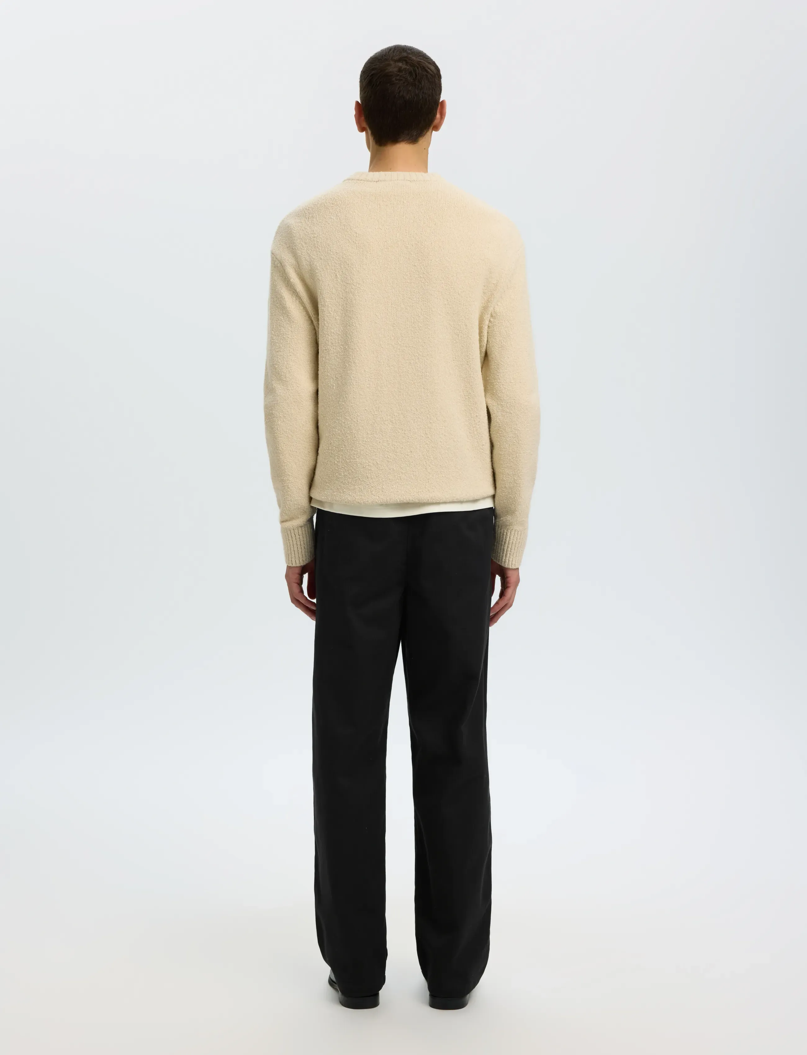 Selected - SLM220-LOOSE MILES TWILL PANT NOOS - vabaaja püksid - black - 2