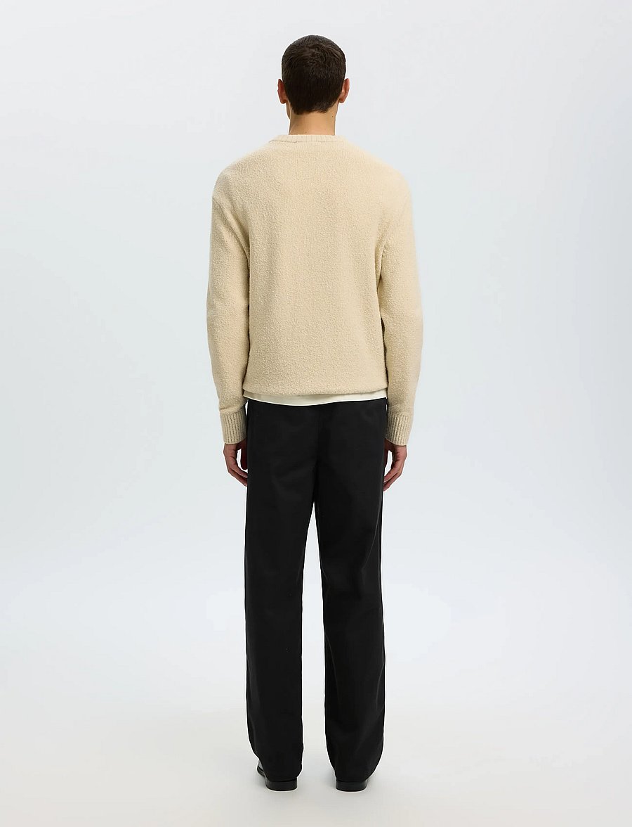 Selected - SLM220-LOOSE MILES TWILL PANT NOOS - freizeithosen - black - 2