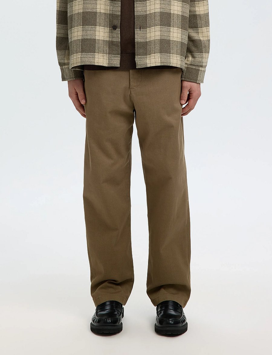 Selected - SLM220-LOOSE MILES TWILL PANT NOOS - freizeithosen - chocolate chip - 0