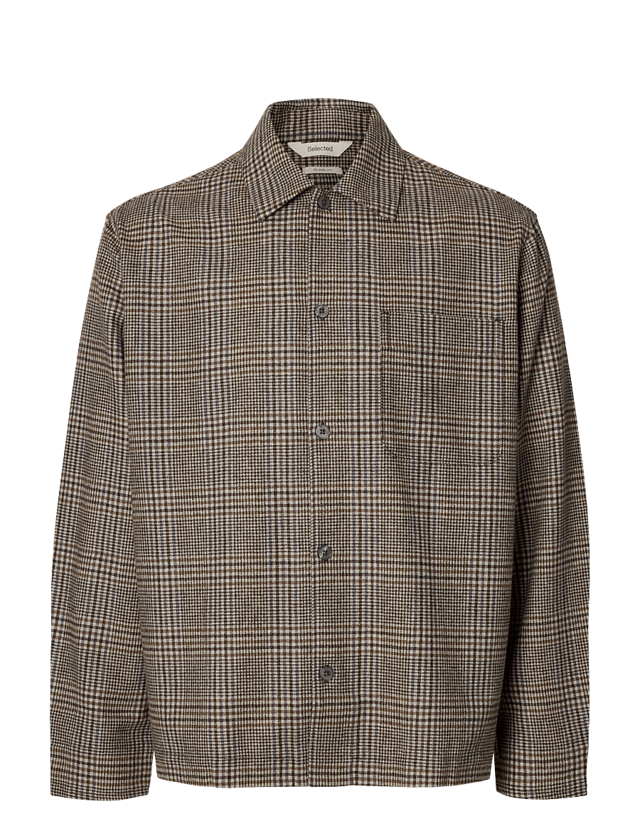 Selected - SLMRLXSVEND WT CHECK WOOL BLEND LIGHT OS - delicioso - 1