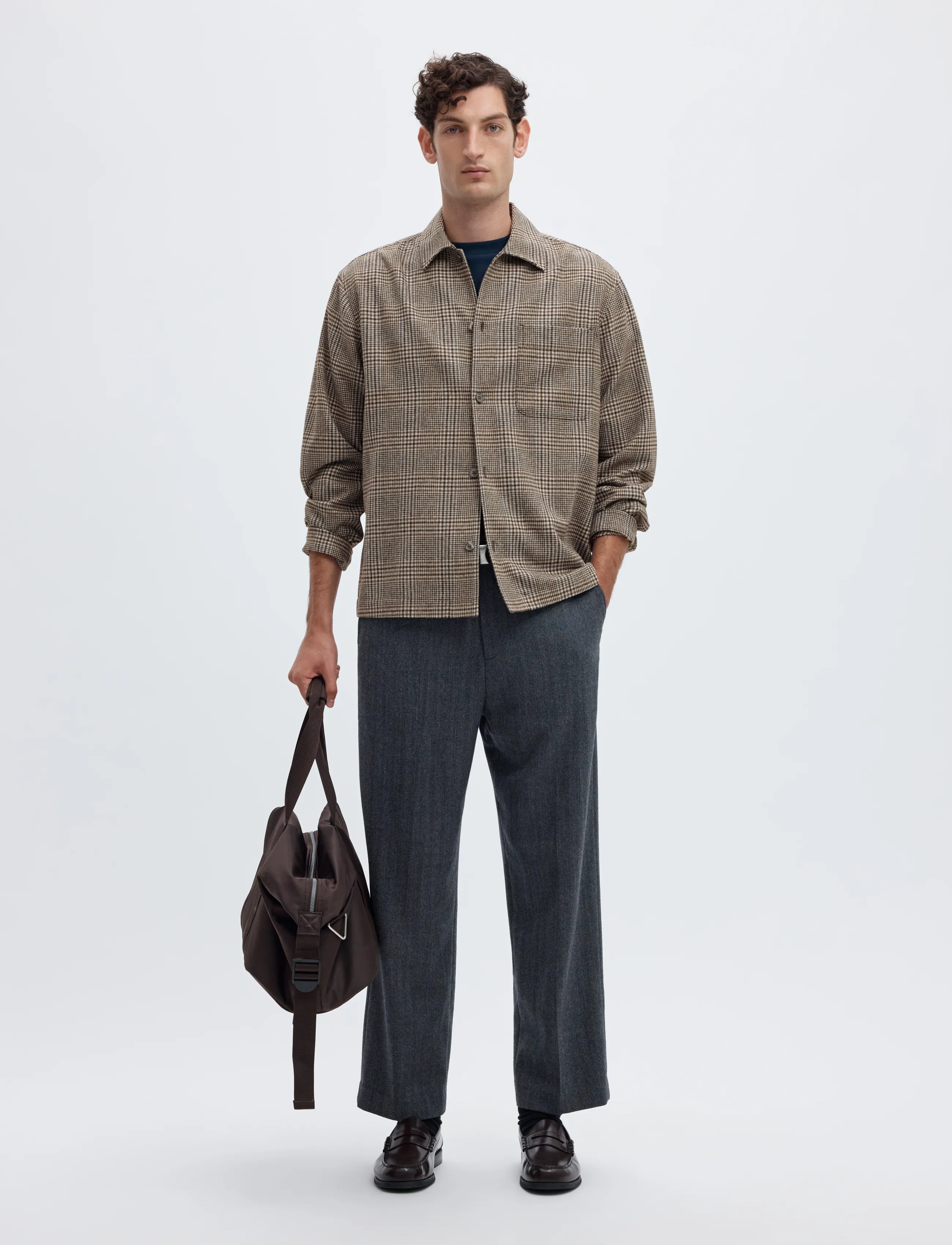 Selected - SLMRLXSVEND WT CHECK WOOL BLEND LIGHT OS - delicioso - 5