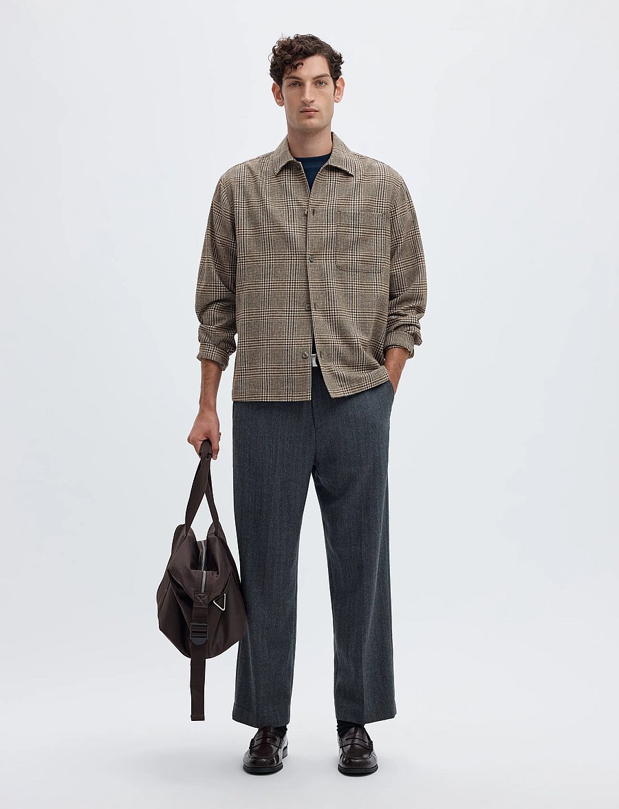 Selected - SLMRLXSVEND WT CHECK WOOL BLEND LIGHT OS - delicioso - 5