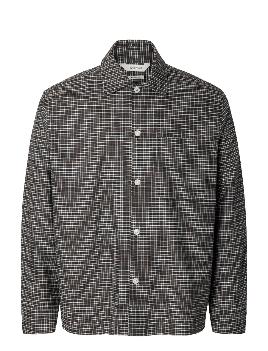 Selected - SLMRLXSVEND RICK BRUSHED OX LIGHT OS - oxfordi särgid - dark shadow - 1
