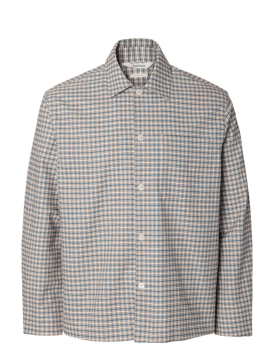 Selected - SLMRLXSVEND RICK BRUSHED OX LIGHT OS - oxford skjorter - egret - 0