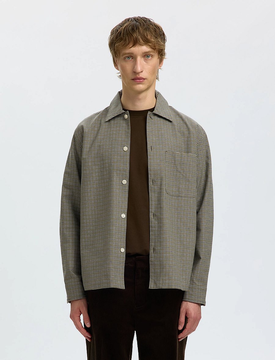 Selected - SLMRLXSVEND RICK BRUSHED OX LIGHT OS - oxford skjorter - kalamata - 0