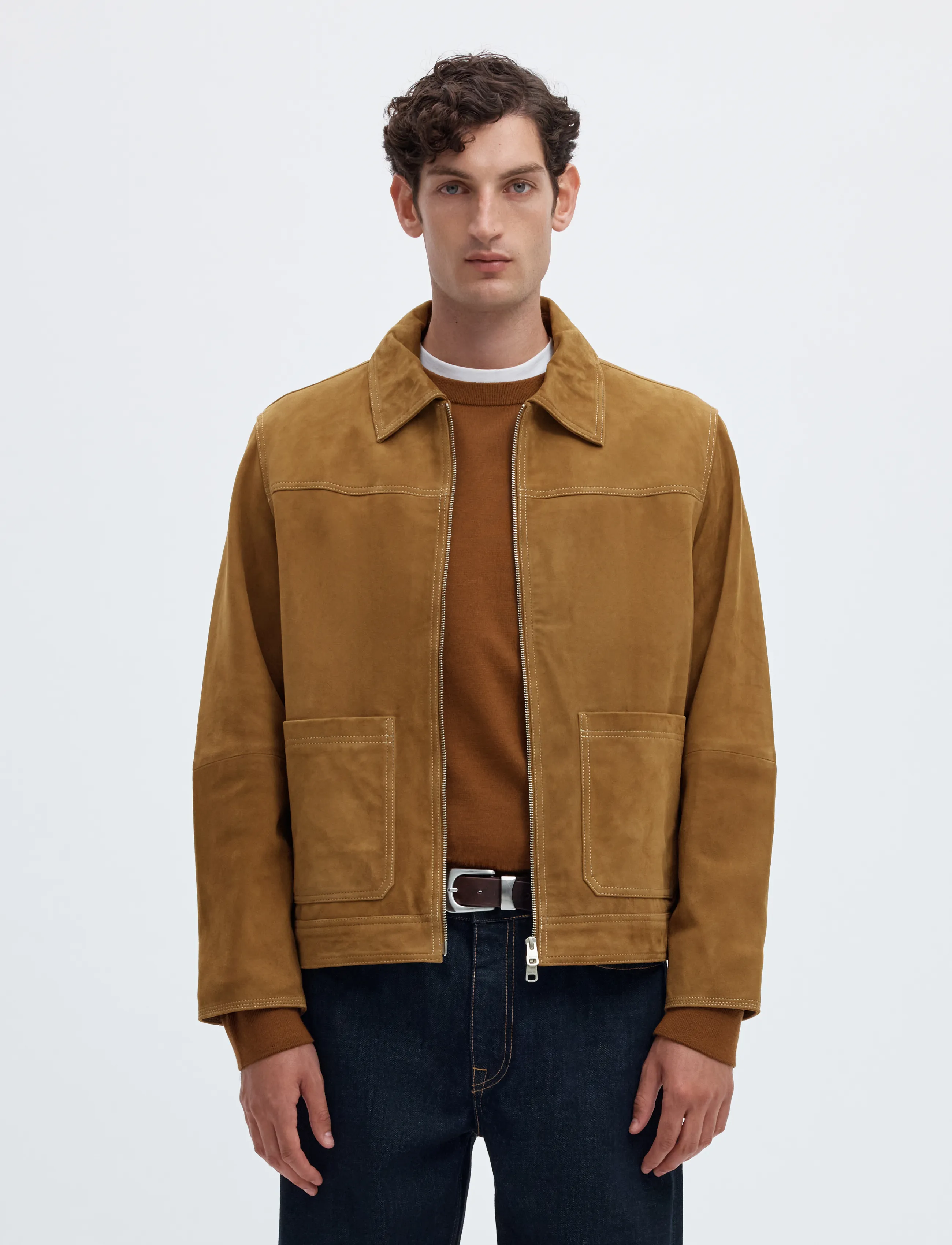 Selected SLMCARSON SUEDE JACKET #S - Leather Jackets - MONKS ROBE / brown