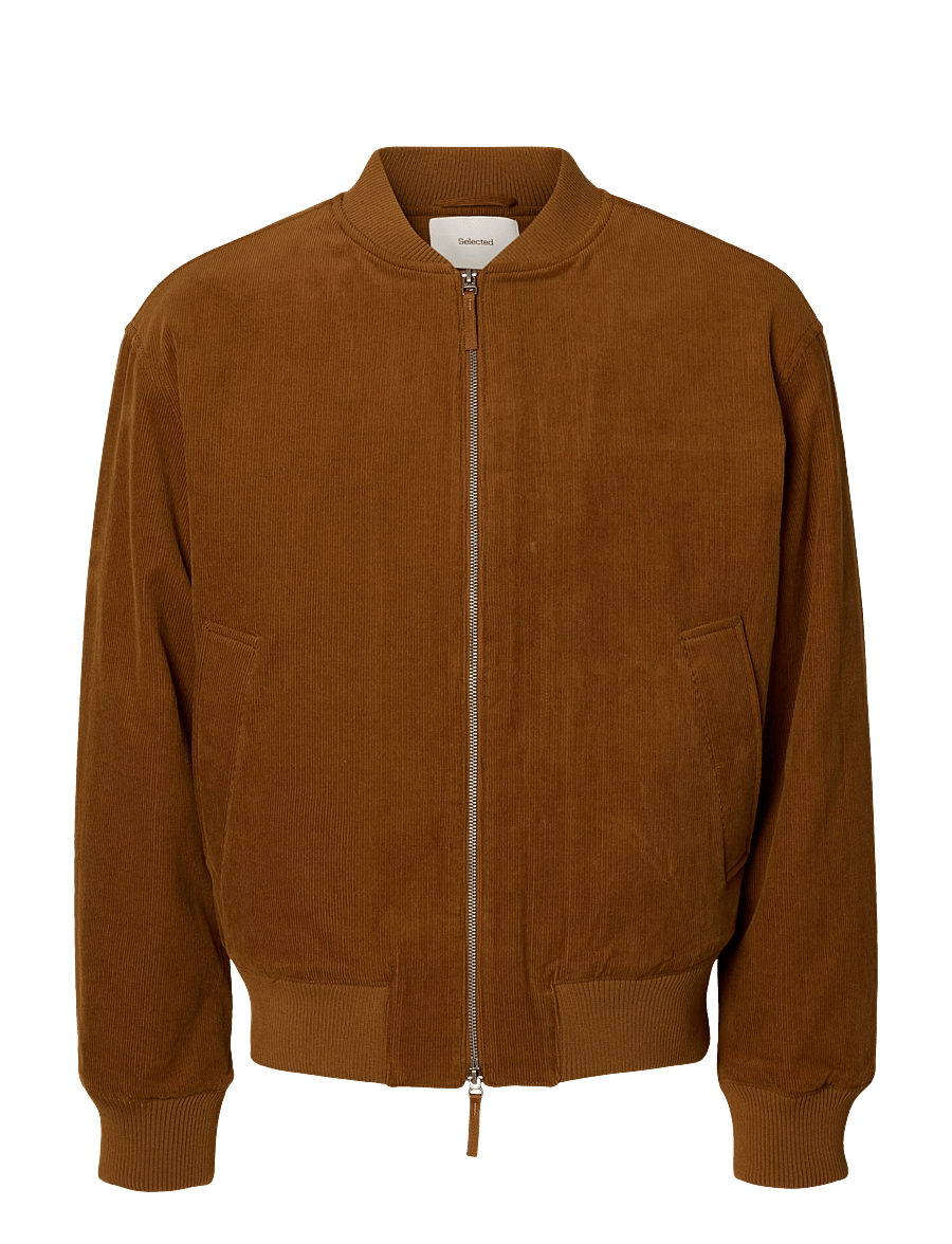 Selected - SLMDANIEL PADDED CORDEROY JKT - höstjackor - monks robe - 1