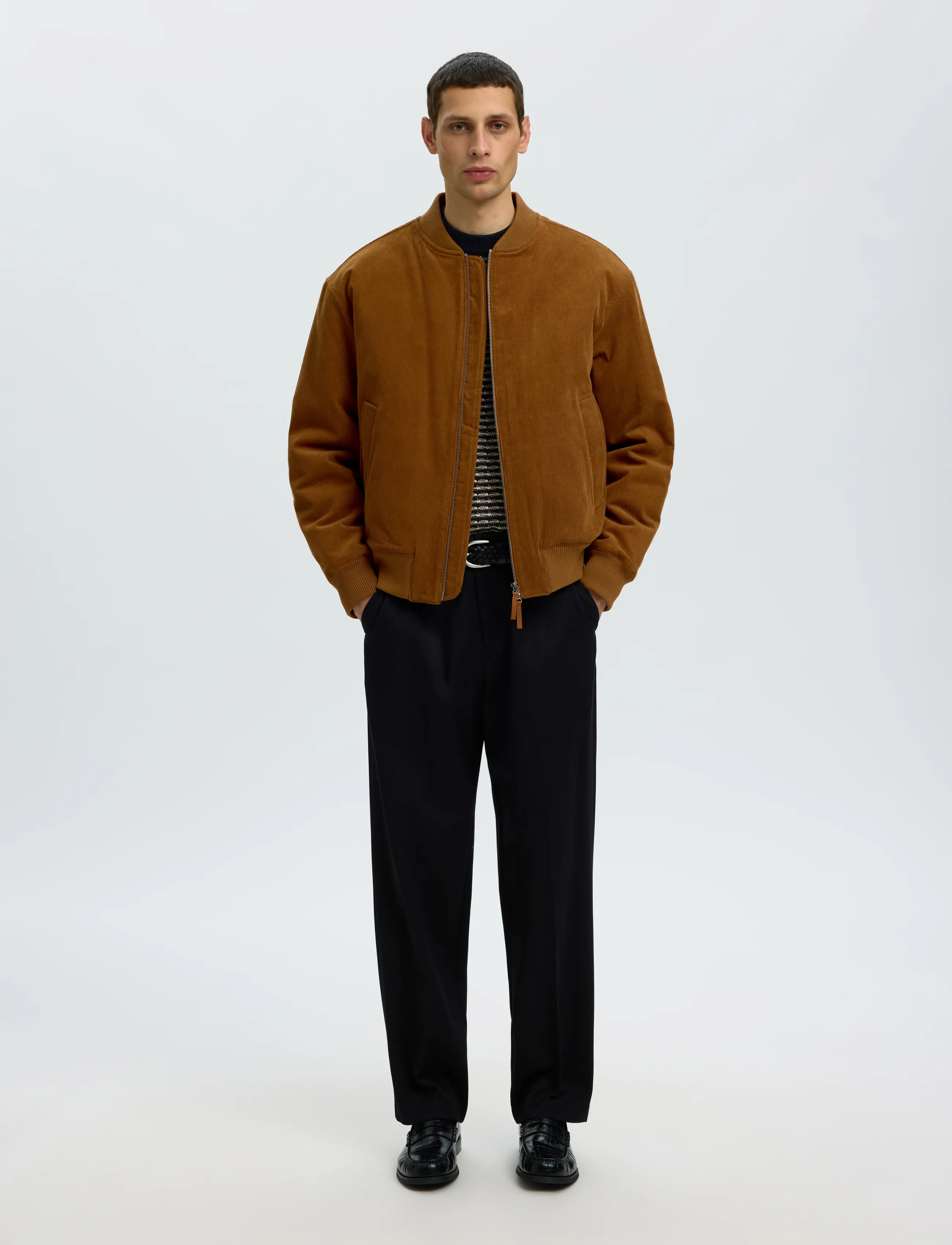 Selected - SLMDANIEL PADDED CORDEROY JKT - höstjackor - monks robe - 3